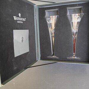 Waterford Crystal Swans Champagne Flutes in original box